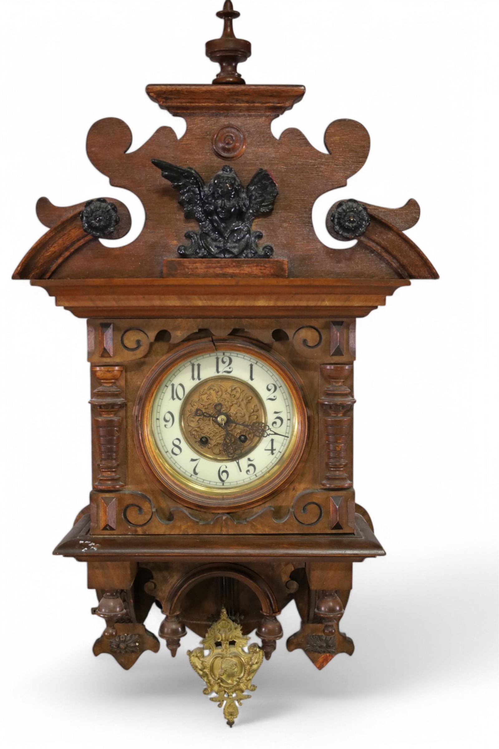 VICTORIAN GERMAN REGULATOR WALL CLOCK (1 of 3)