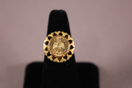 14k RING WITH PESO