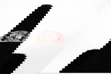 10k GOLD, DIAMOND & RUBY RING