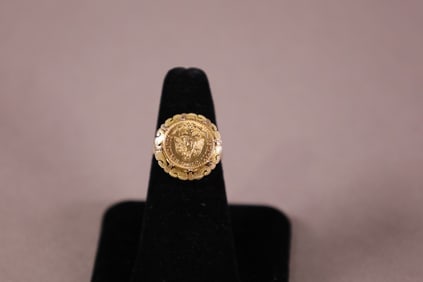 14k GOLD & COIN RING