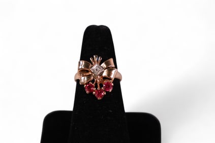 14k GOLD & RUBY RING