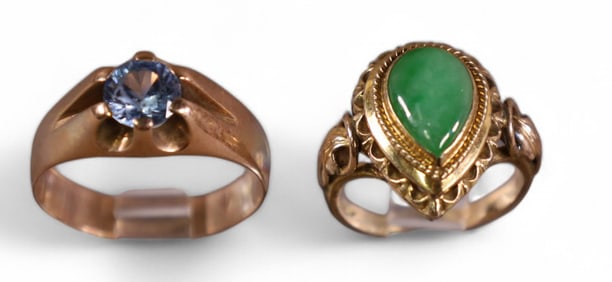 2 14k GOLD RINGS