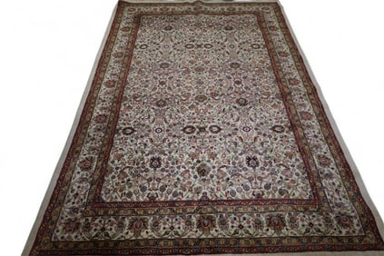 APPROX 8' 10" x 6' HANDMADE WOOL RUG