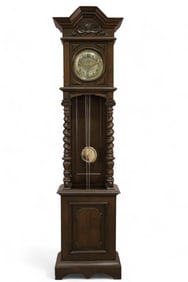 OAK GERMAN GRANDFATHER CLOCK