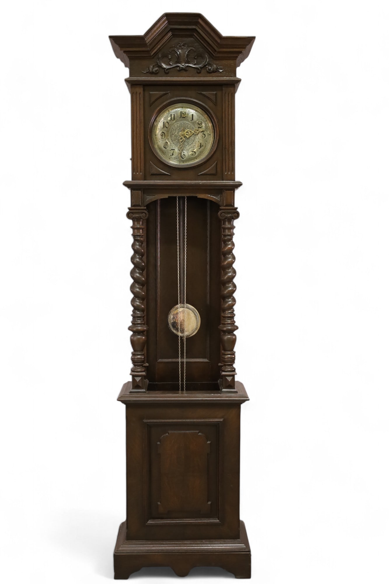 OAK GERMAN GRANDFATHER CLOCK (1 of 4)