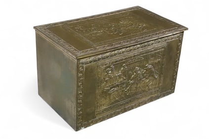 LARGE BRASS CHIP BOX