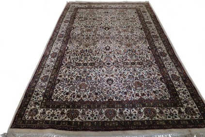 APPROX 9' x 6' HANDMADE WOOL RUG