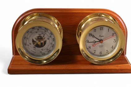 CHELSEA TABLE TOP BAROMETER CLOCK