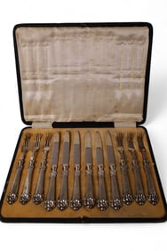 STERLING SILVER FISH SET