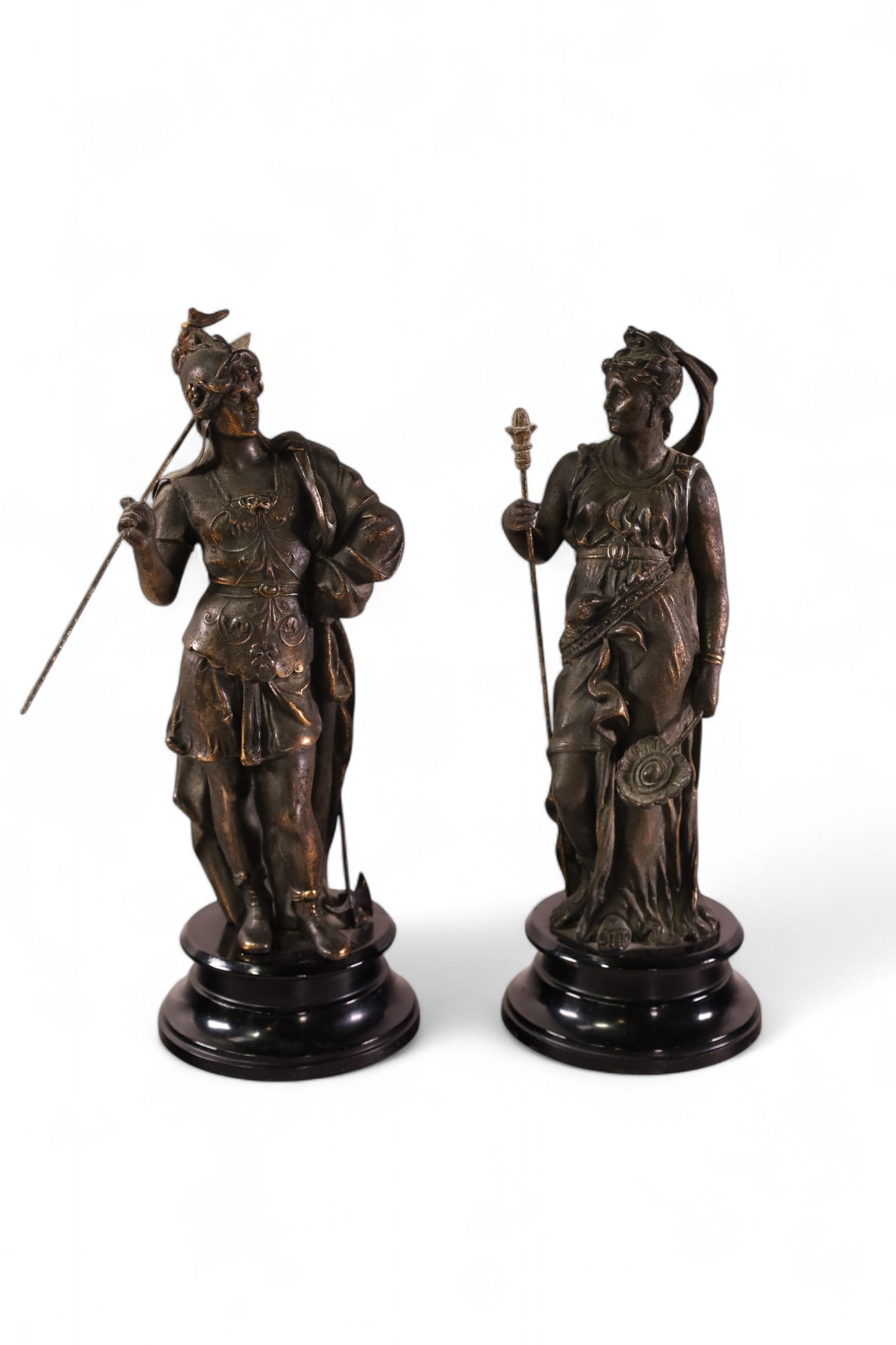 PAIR OF SPELTER STATUES (1 of 4)