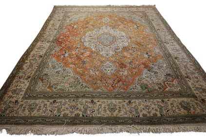 12' x 9' 2" HANDMADE WOOL RUG (AS IS)