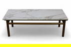 WIDDICOMB MARBLE TOP COFFEE TABLE