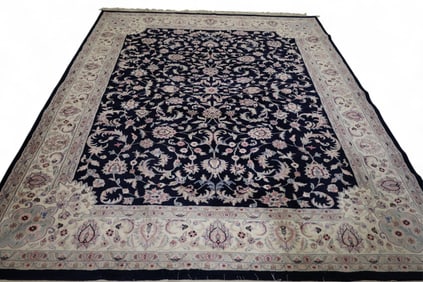 APPROX 10' x 8' 3" HANDMADE WOOL RUG