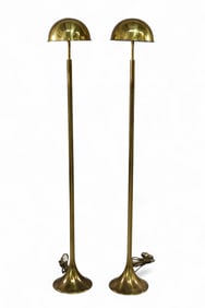 PAIR OF BRASS FLOOR LAMPS