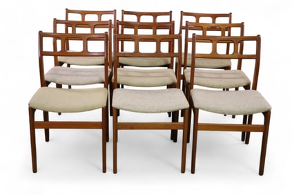 SET OF 9 MID CENTURY MODERN DINING CHAIRS