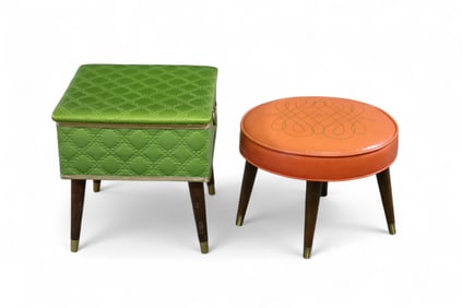 2 MID CENTURY STOOLS