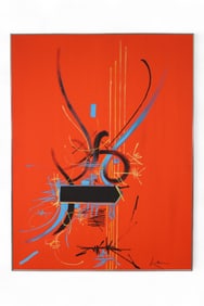 GEORGES MATHIEU OIL PAINTING