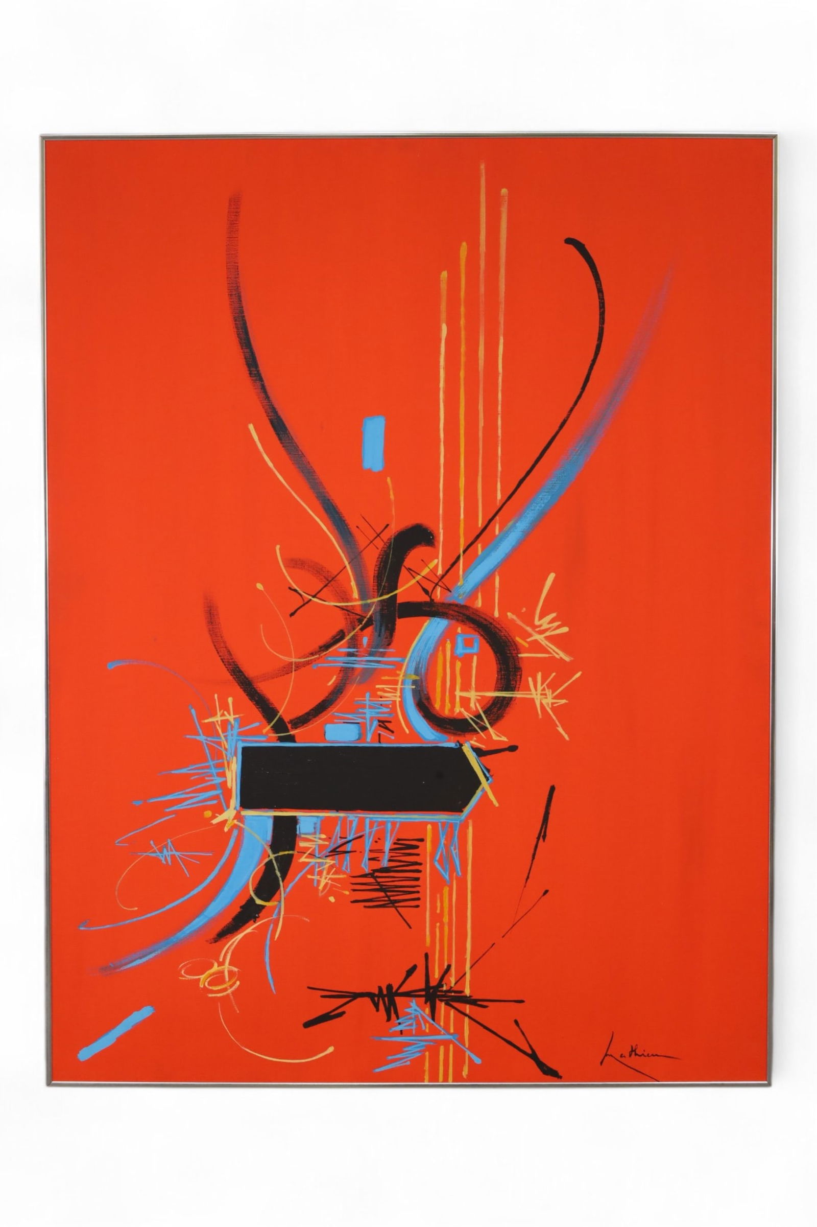 GEORGES MATHIEU OIL PAINTING