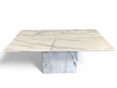 WHITE MARBLE DINING TABLE