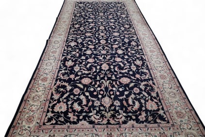 APPROX 6' x 12' 2" HANDMADE WOOL RUG