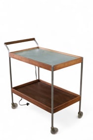 MID CENTURY MODERN HOT TRAY CART