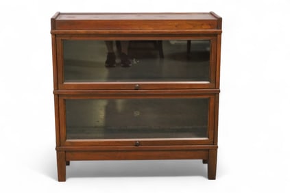TWO STACK LAWYER'S BOOKCASE