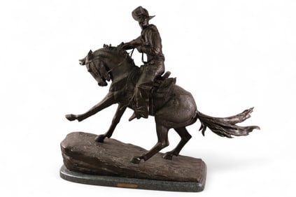 "COWBOY" REMINGTON BRONZE