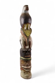 CARVED TOTEM POLE