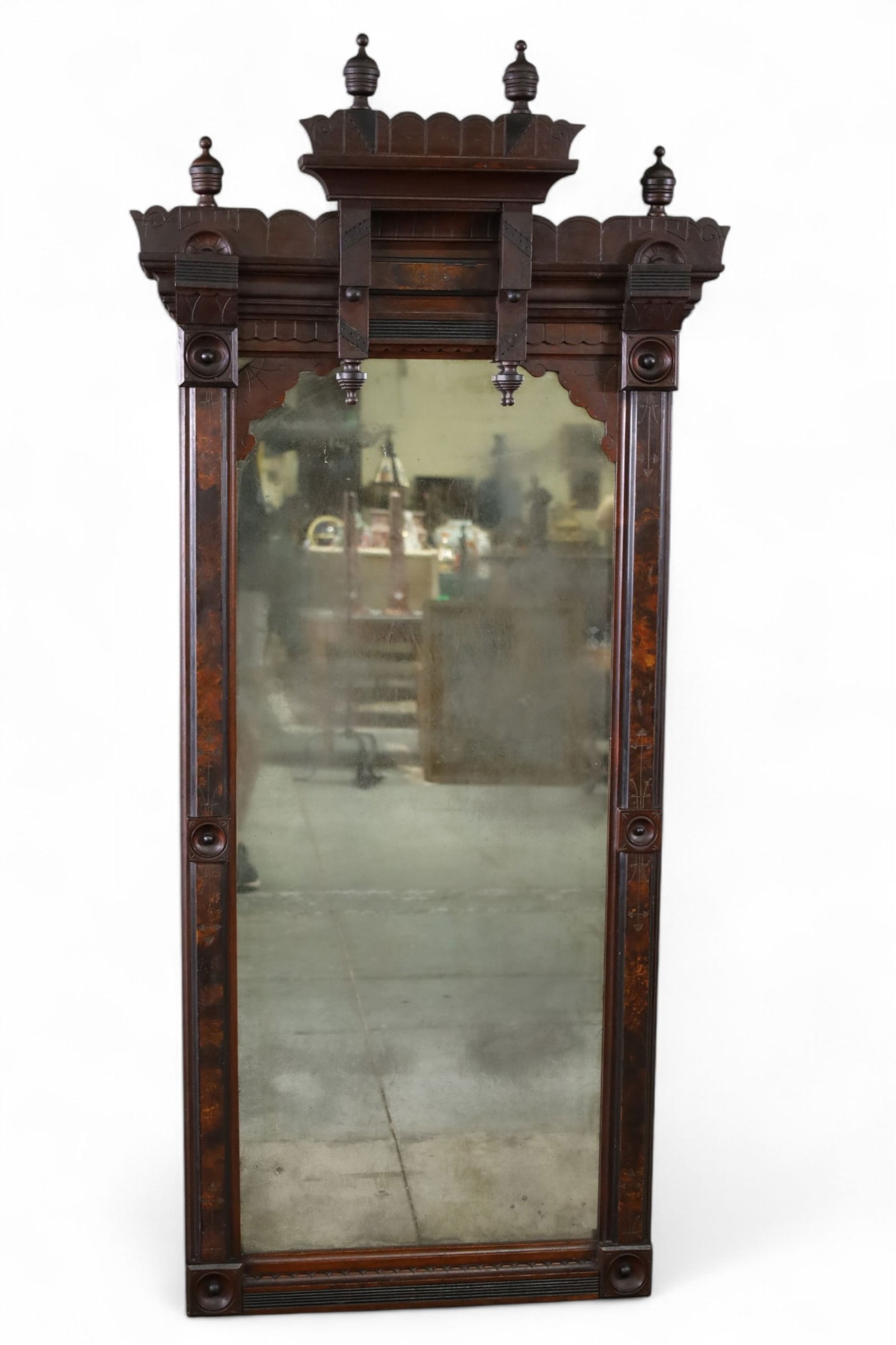 LARGE VICTORIAN EASTLAKE MIRROR (1 of 2)