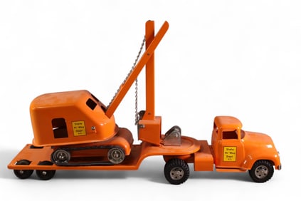 1950'S TONKA STATE HIWAY LOWBOY W/ SHOVEL