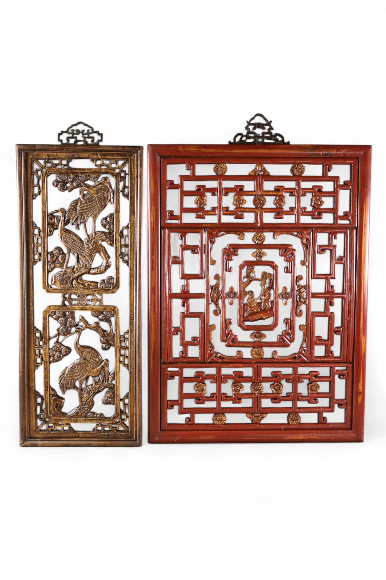 2 ASIAN WOOD PANELS (1 of 3)