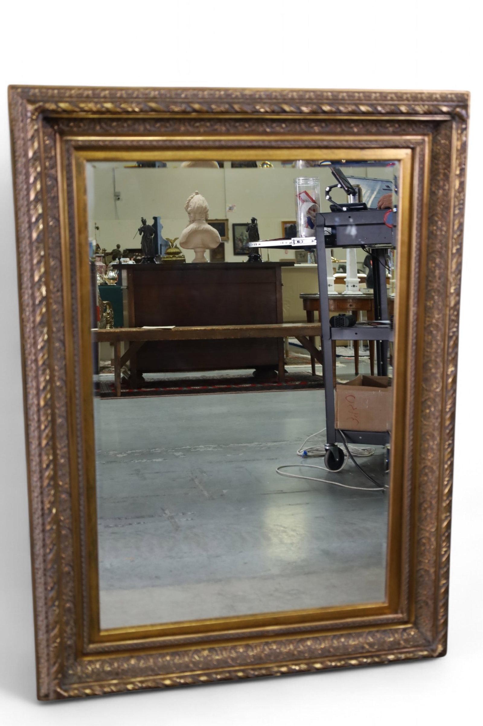 LARGE GOLD FRAME WALL MIRROR (1 of 1)