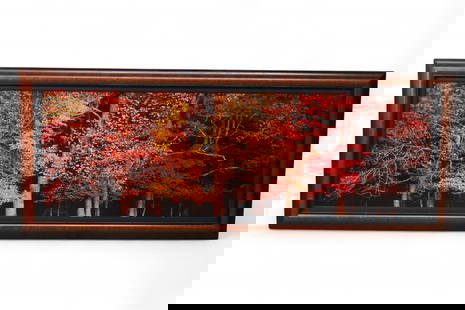 LARGE THOMAS D. MANGELSEN NATURE PHOTOGRAPH: NATURE PHOTOGRAPH BY THOMAS D MANGELSEN, SIGNED TITLED COLORS OF THE SMOKEYS. 75 1/2" x 30" IN FRAME. THIS ITEM EXCEEDS WEIGHT/SIZE LIMITATIONS FOR IN HOUSE SHIPPING, MUST BE PICKED UP IN HOUSE OR SHI