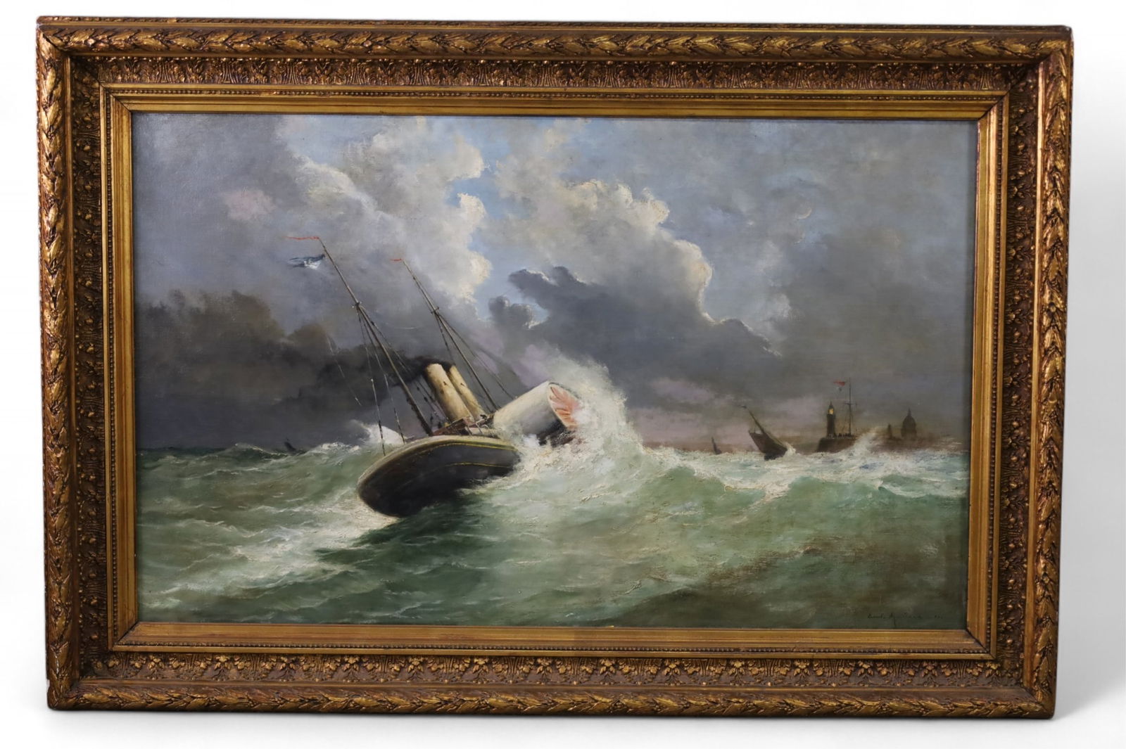 LARGE EMILE MAILLARD OIL PAINTING (1 of 3)