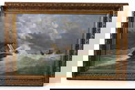 LARGE EMILE MAILLARD OIL PAINTING