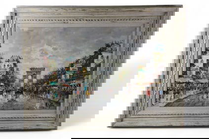 ANTONIO DEVITY PARIS STREET SCENE PAINTING