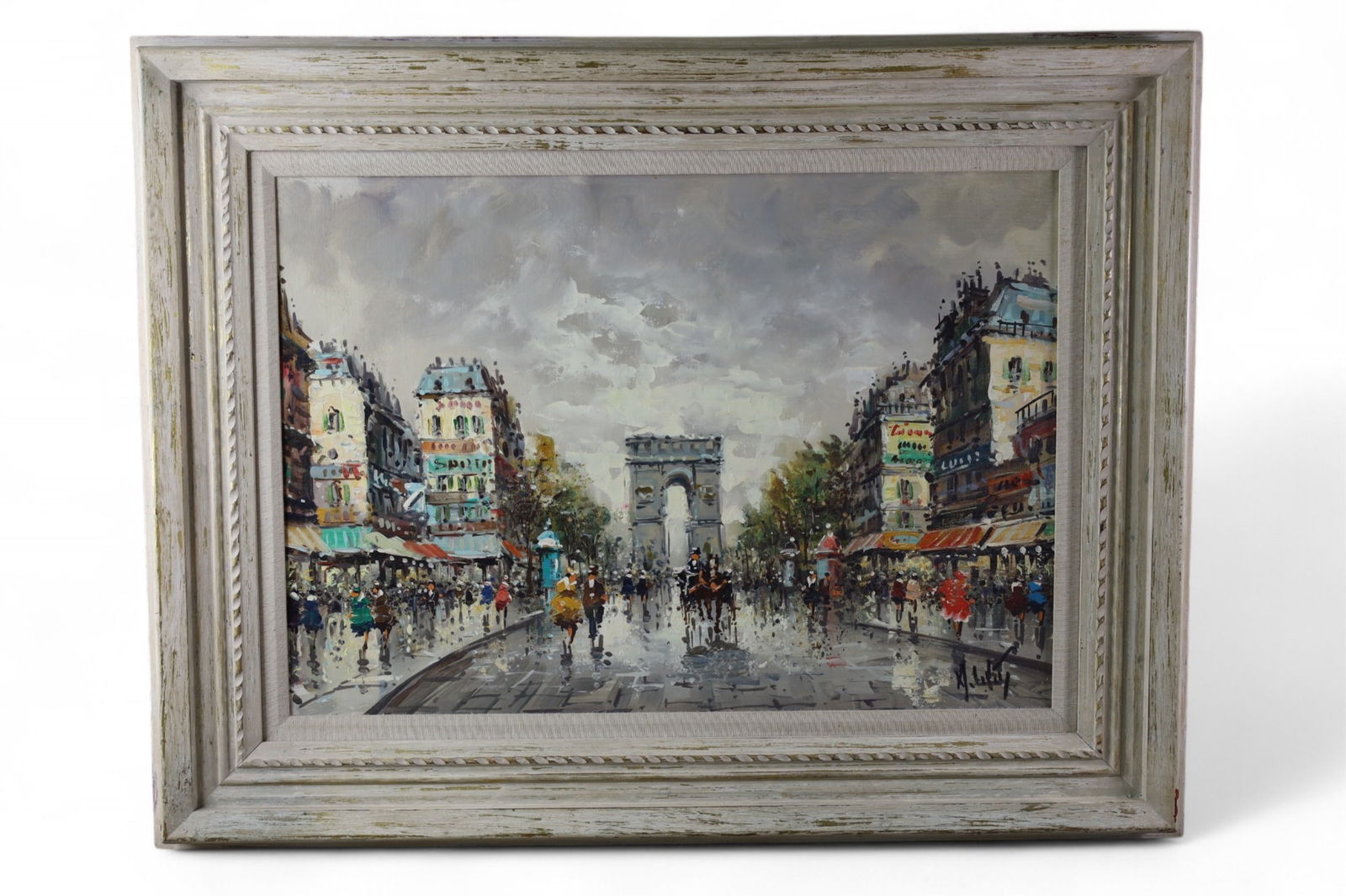 ANTONIO DEVITY PARIS STREET SCENE PAINTING (1 of 3)