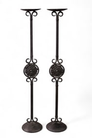 PAIR OF CANDLE PRICKETS