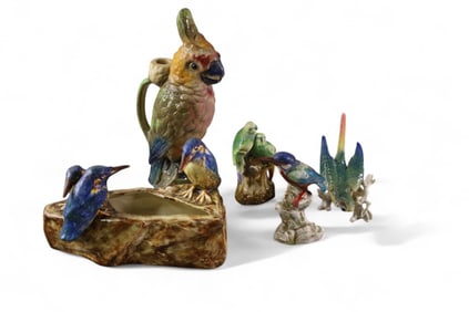 5 PORCELAIN BIRDS