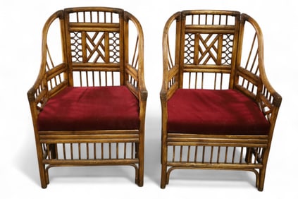 PAIR OF BAMBOO CHAIRS