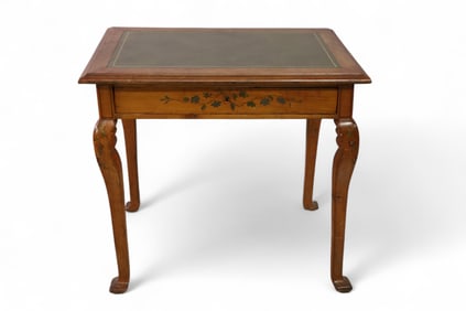 ANTIQUE LEATHER TOP DESK