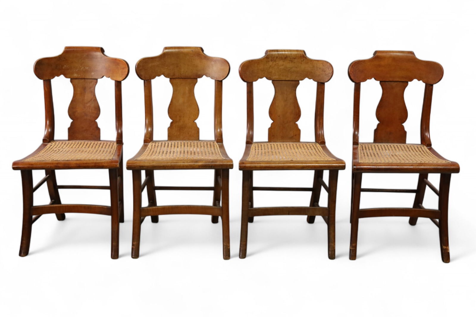 SET OF 4 19TH CENTURY MAPLE DINING CHAIRS (1 of 3)