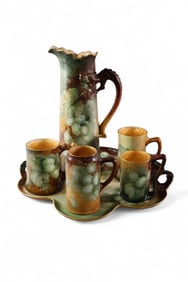 LIMOGES HAND PAINTED DRINK SET