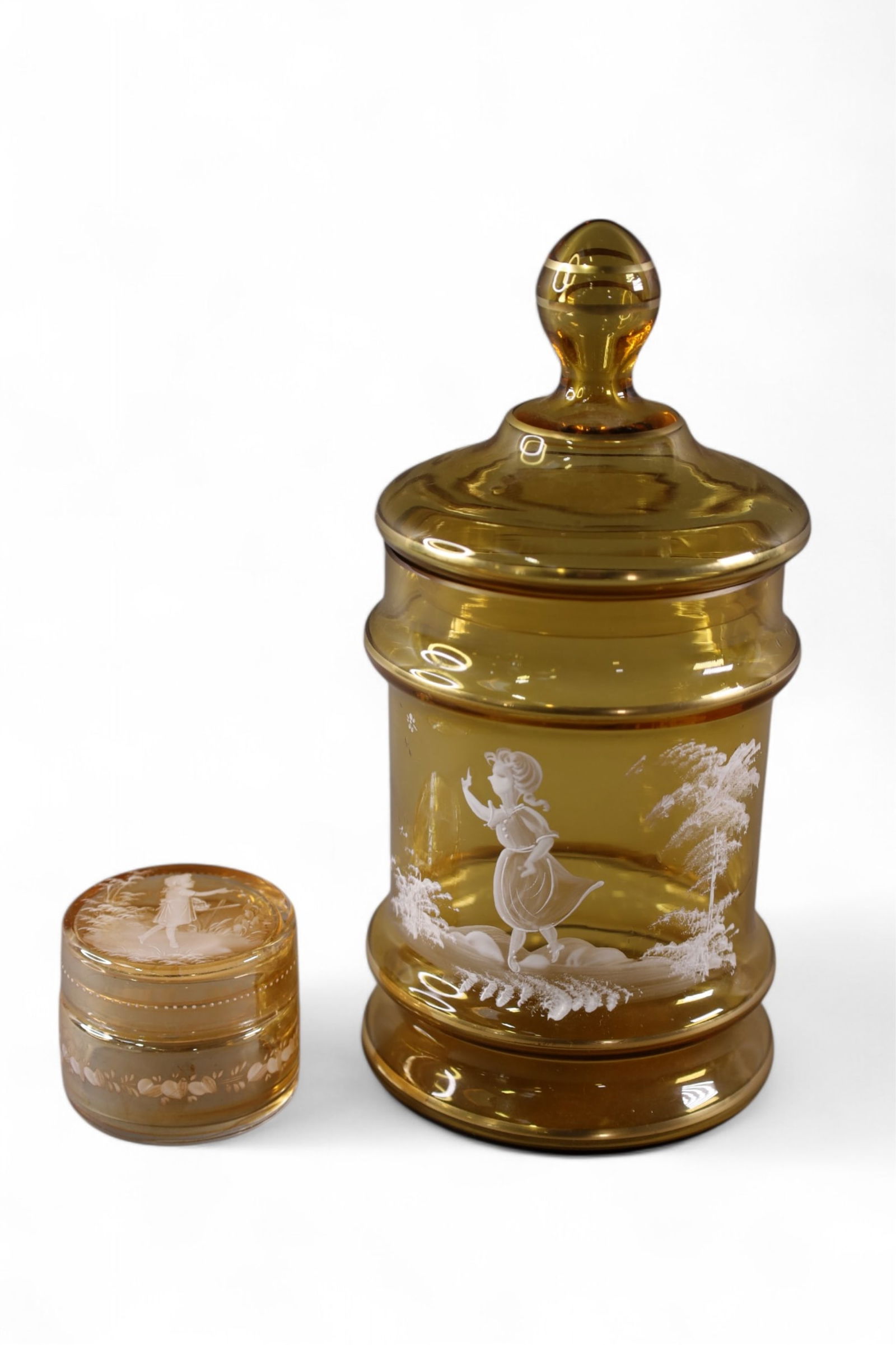 2 PIECES OF MARY GREGORY GLASSWARE (1 of 3)