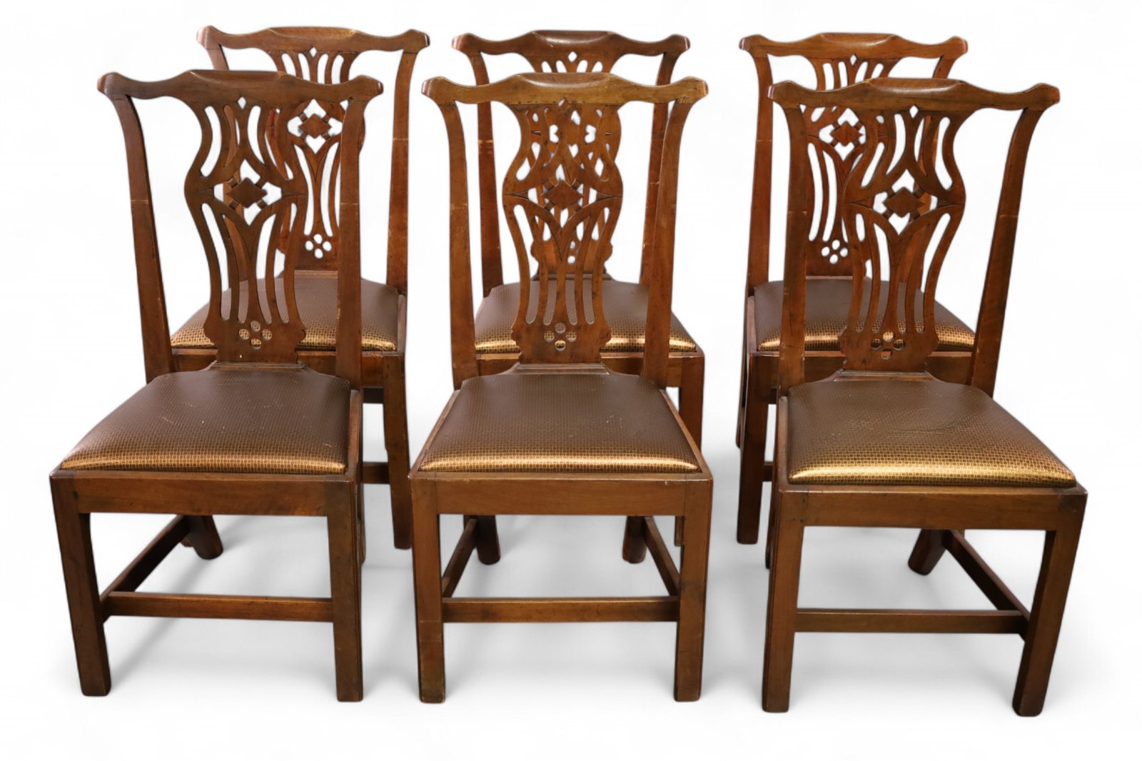 SET OF 6 CHIPPENDALE DINING CHAIRS (1 of 4)
