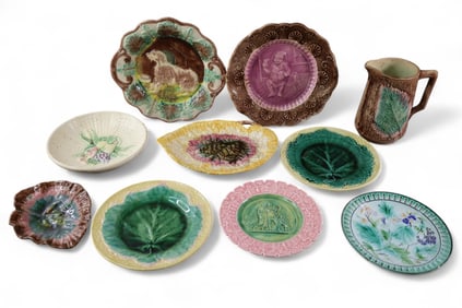 COLLECTION OF MAJOLICA POTTERY