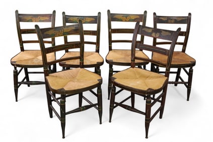 SET OF 6 HITCHCOCK STYLE CHAIRS