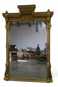 LARGE VICTORIAN GOLD GILT PIER MIRROR