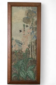 ANTIQUE FRAMED NEEDLE WORK
