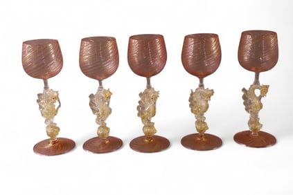 5 LARGE VENETIAN STEMS